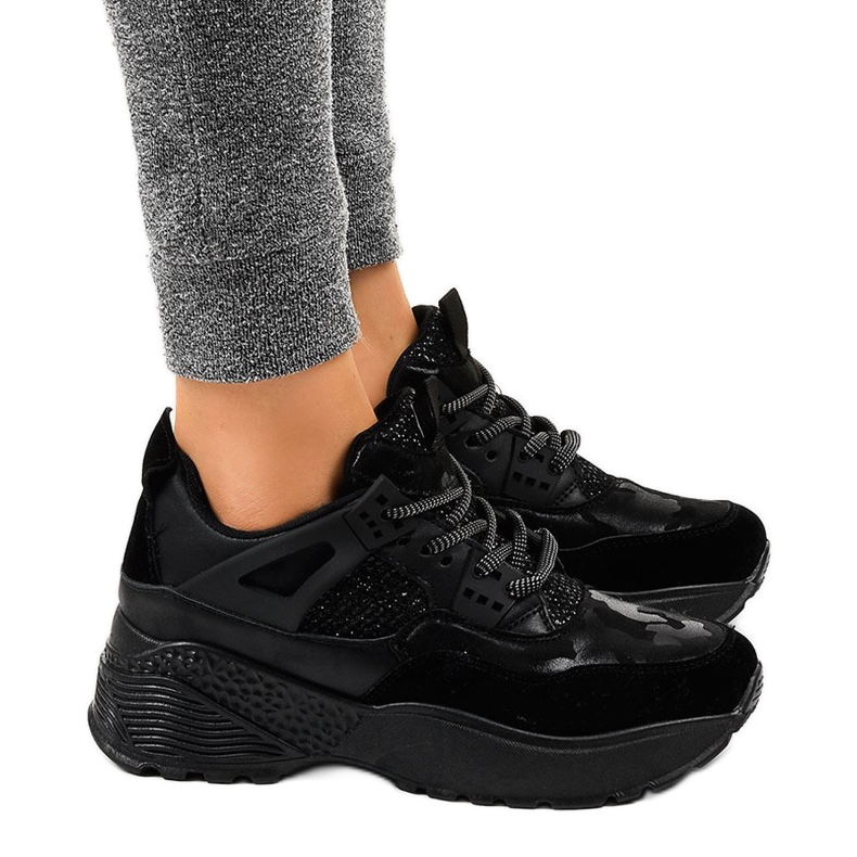 Calzado deportivo C2 de mujer de moda negra negro