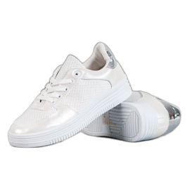 Jumex Zapatos deportivos atados blanco