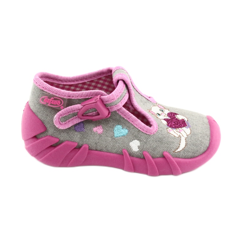 Calzado infantil befado 110P338 rosado gris