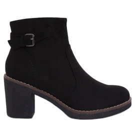 Botas con tacón de goma negro 8B855 Negro