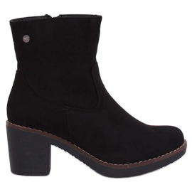 Botas con tacón de goma negro 8B852 Negro