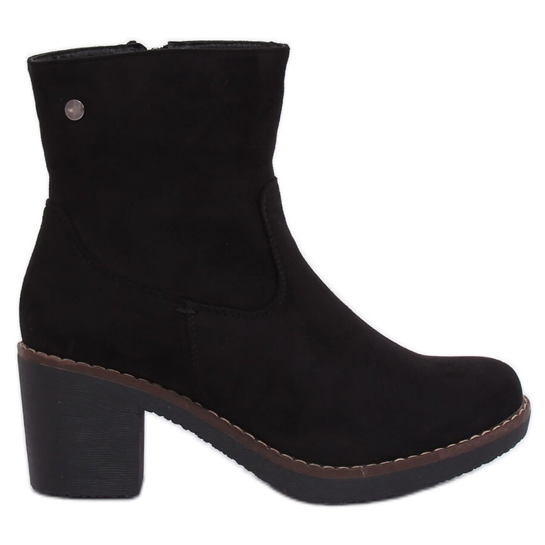 Botas con tacón de goma negro 8B852 Negro