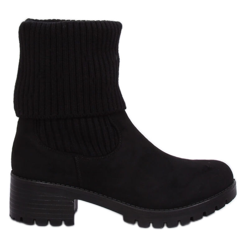 Botas negras de mujer con ribete ZX2804 Negro