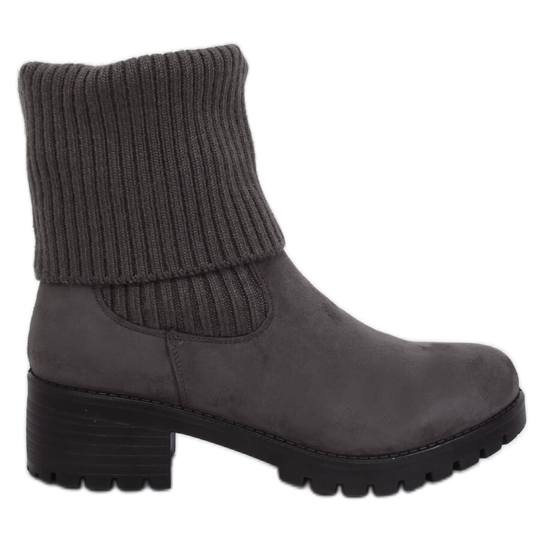 Gris Botas de mujer con ribete ZX2804 Gris Gris Botas de mujer con ribete ZX2804 Gris
