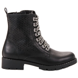 Groto Gogo Botas estilo rock negro