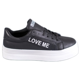 SHELOVET Zapatos negros en la plataforma