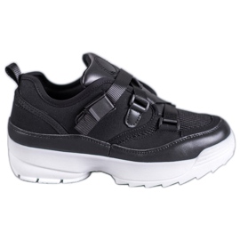 SHELOVET Zapatos deportivos negros de moda
