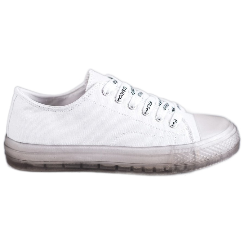 SHELOVET Zapatillas bajas para mujer blanco