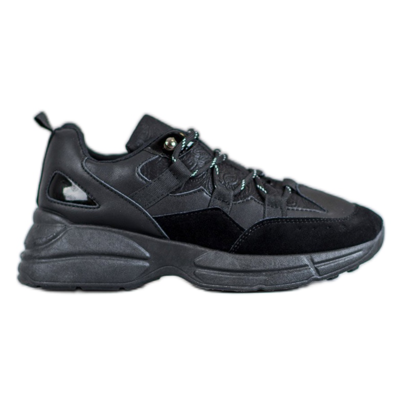 Muto Zapatos deportivos con purpurina negro Muto Zapatos deportivos con purpurina negro