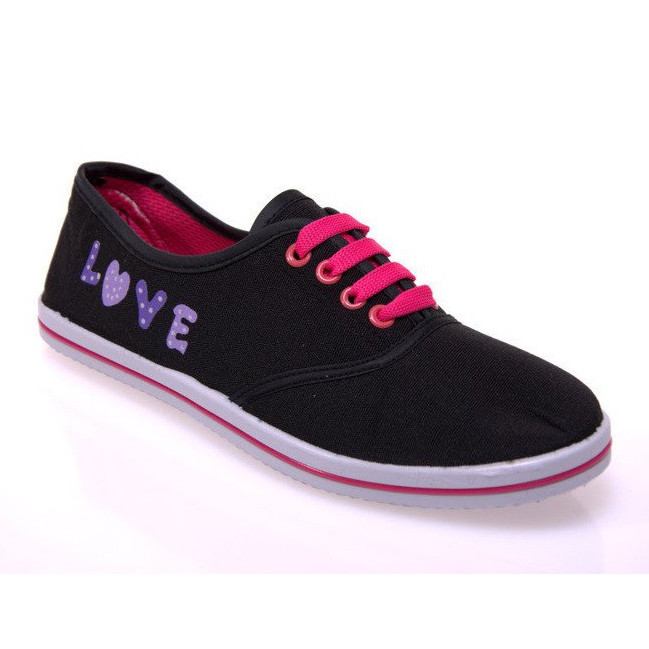 Zapatillas Con Tela 12D-130 Negra negro
