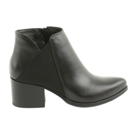 Botines de piel con tacón Gamis 3815 negro