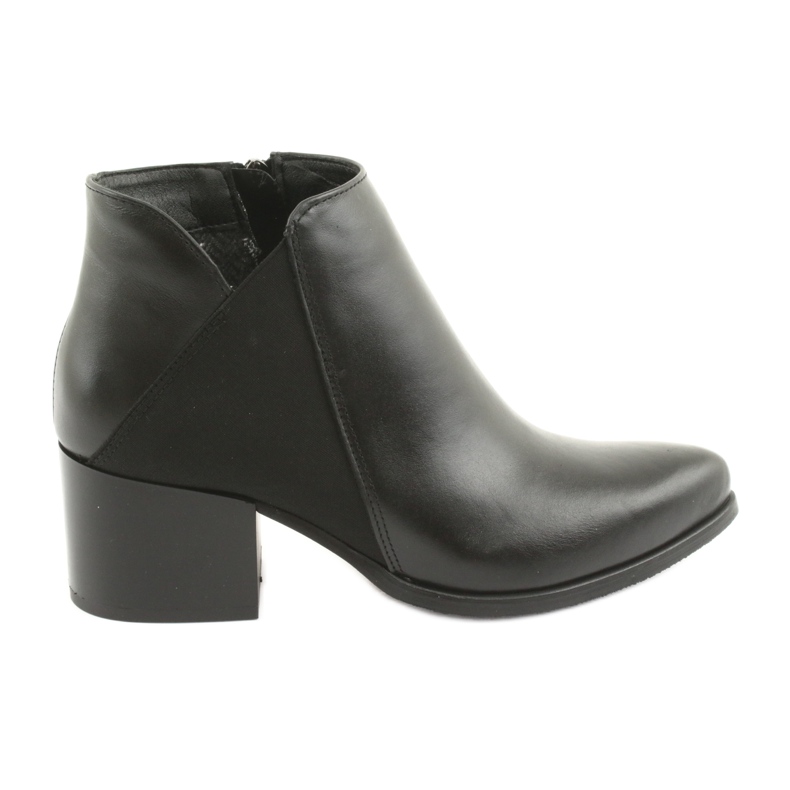 Botines de piel con tacón Gamis 3815 negro