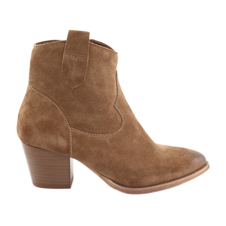Botas vaqueras Anabelle 1466 de ante camel marrón