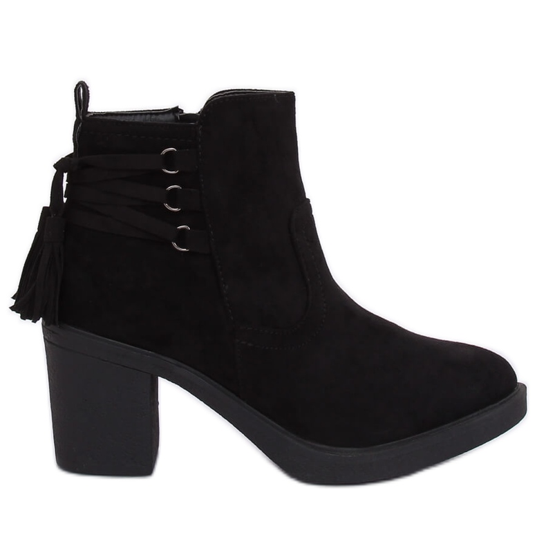 Botas de tacón de goma negras AFM-6139 Black negro