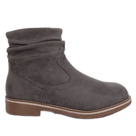 Gris Botas grises para mujer W862 Gris