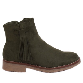 Botas verdes Jodhpur con flecos 8B907 Verde