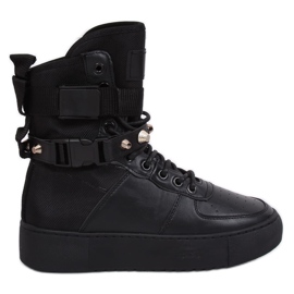 Black Y-025 Zapatillas deportivas negras negro