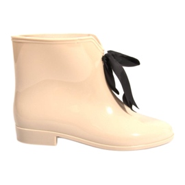 Botas de agua con lazo Y015 Beige