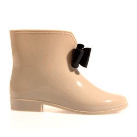 Botas de agua con lazo Y014 Beige