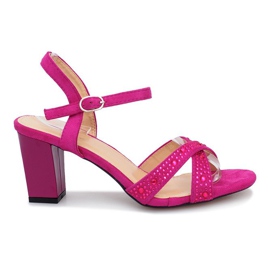 Sandalias de tacón moradas de Aliento púrpura