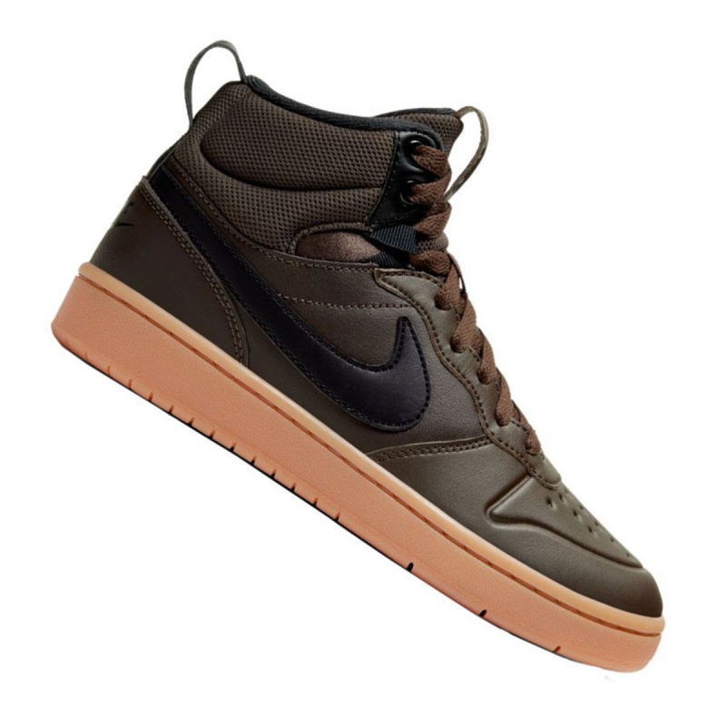 Bota Nike Court Borough Mid 2 (GS) Jr BQ5440-200 negro