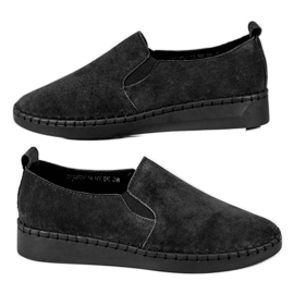 Filippo Zapatillas de cuero sin cordones negro