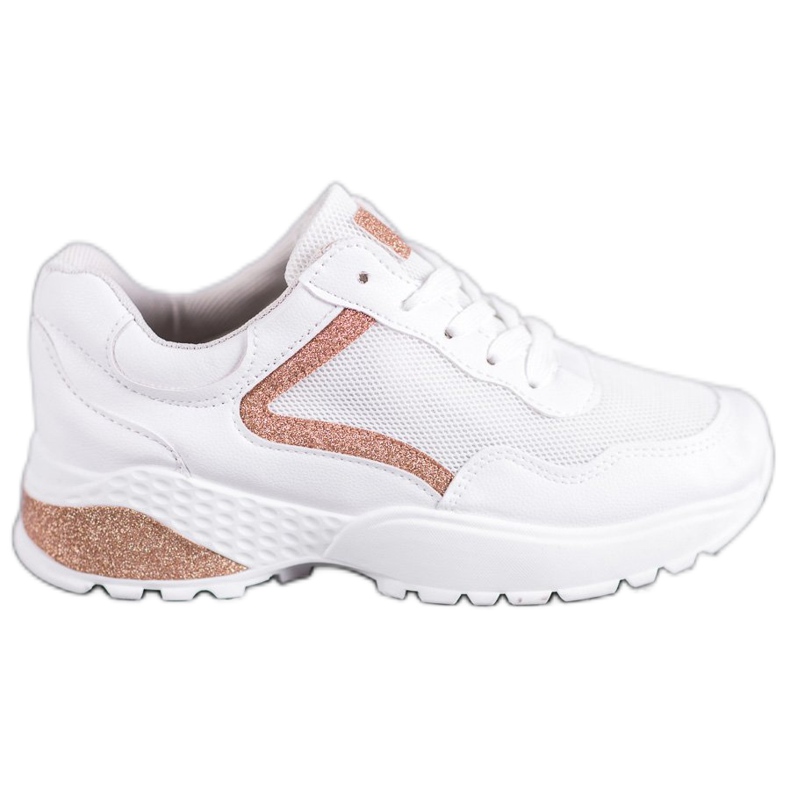 SHELOVET Calzado deportivo con purpurina blanco