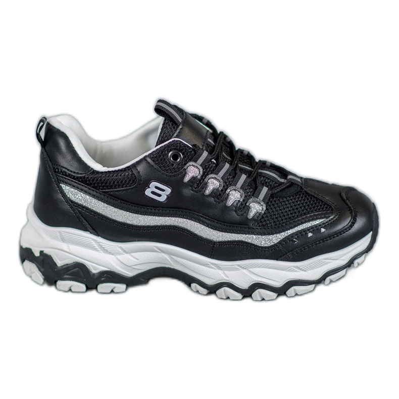 Yes Mile Zapatillas con purpurina negro