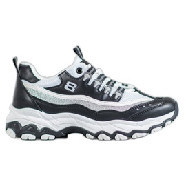 Yes Mile Zapatillas con purpurina blanco negro