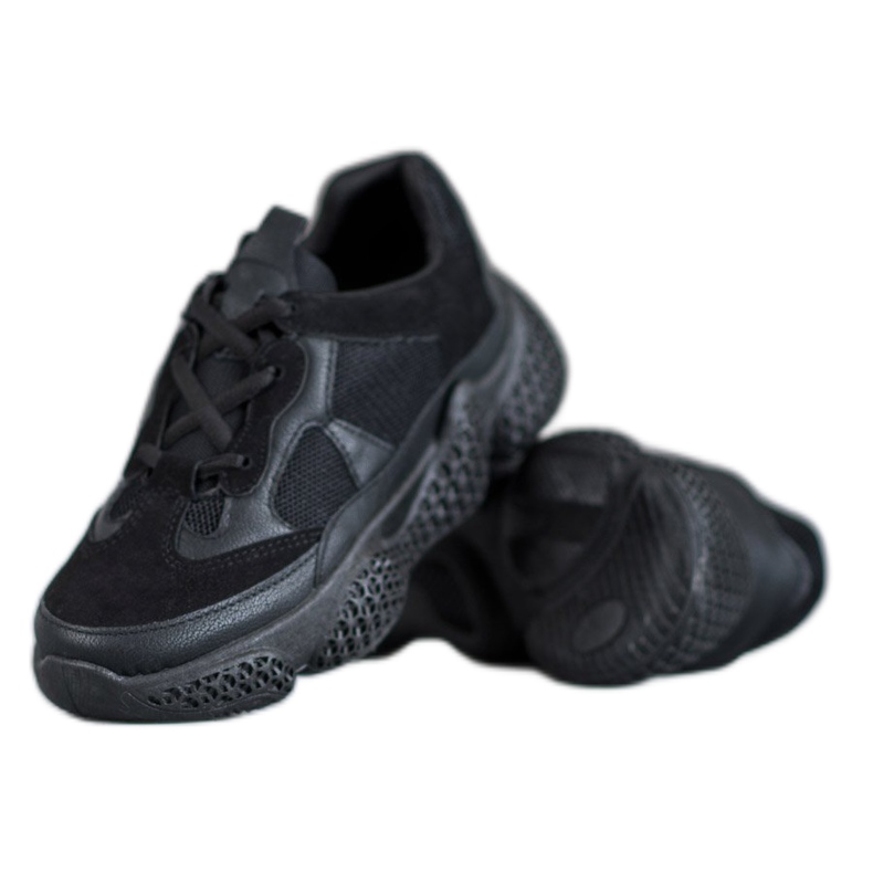 SHELOVET Zapatillas negras para mujer negro
