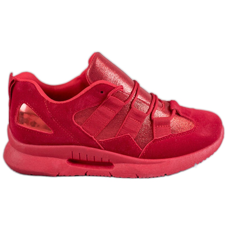 SHELOVET Zapatos deportivos de gamuza rojo