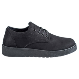SHELOVET Zapatos de gamuza negro