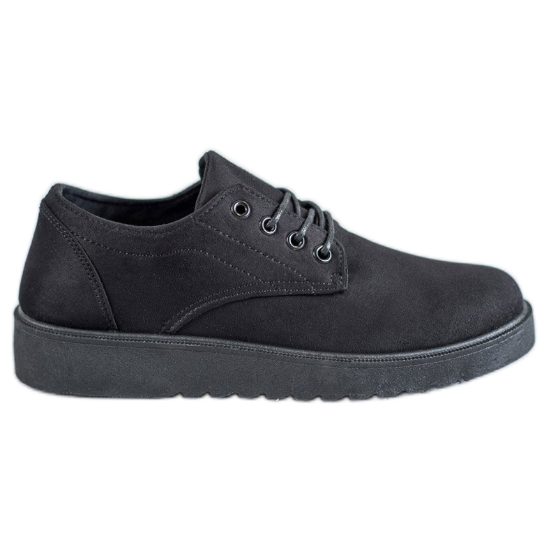 SHELOVET Zapatos de gamuza negro