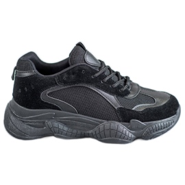 SHELOVET Zapatillas negras para mujer negro