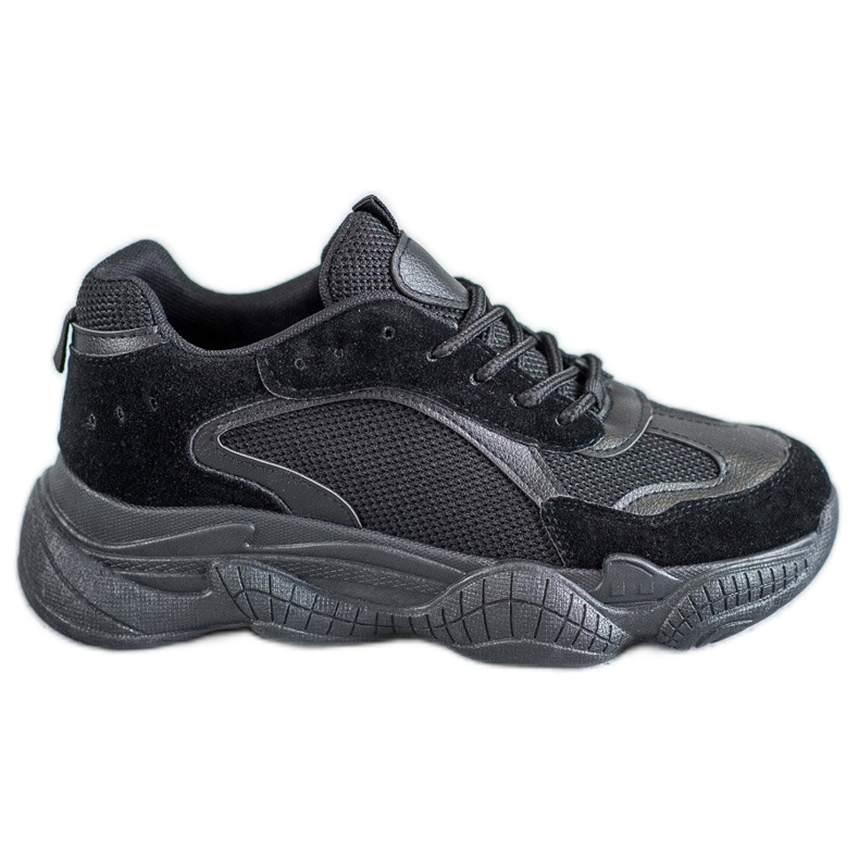 SHELOVET Zapatillas negras para mujer negro