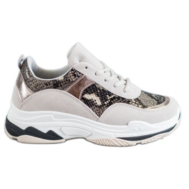 Kylie Zapatillas con estampado de serpiente multicolor