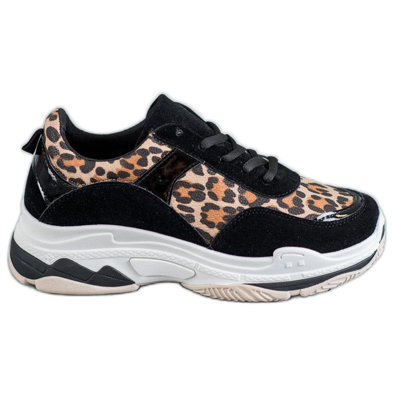 Kylie Zapatillas con estampado de leopardo negro multicolor