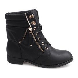 Botas Cremallera Dorada 8891 Negro