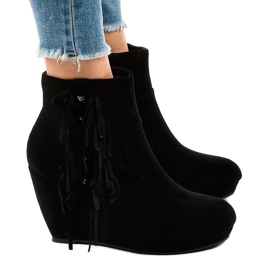 Botines de ante negro boho LBS2586
