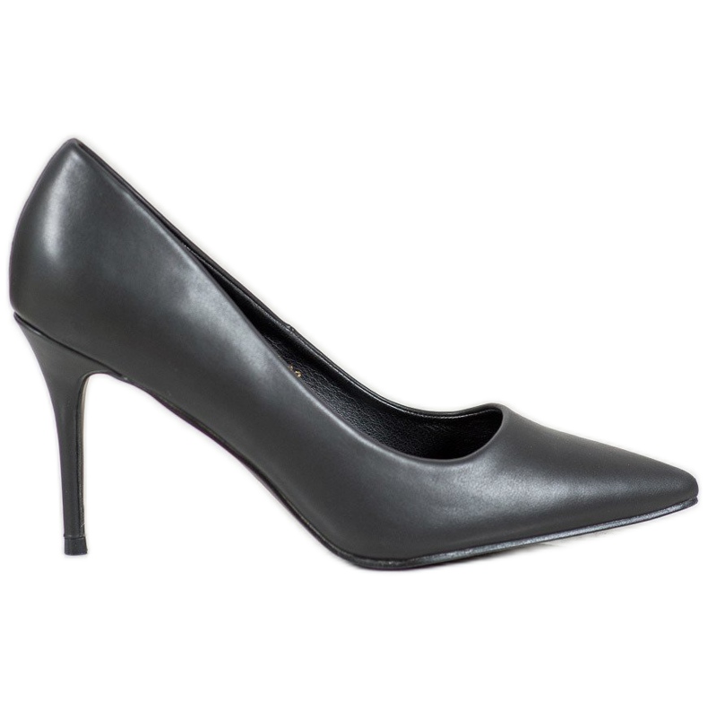Diamantique Tacones de cuero ecológico negro