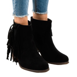 Botas boho de gamuza negra en la publicación FY8333 negro