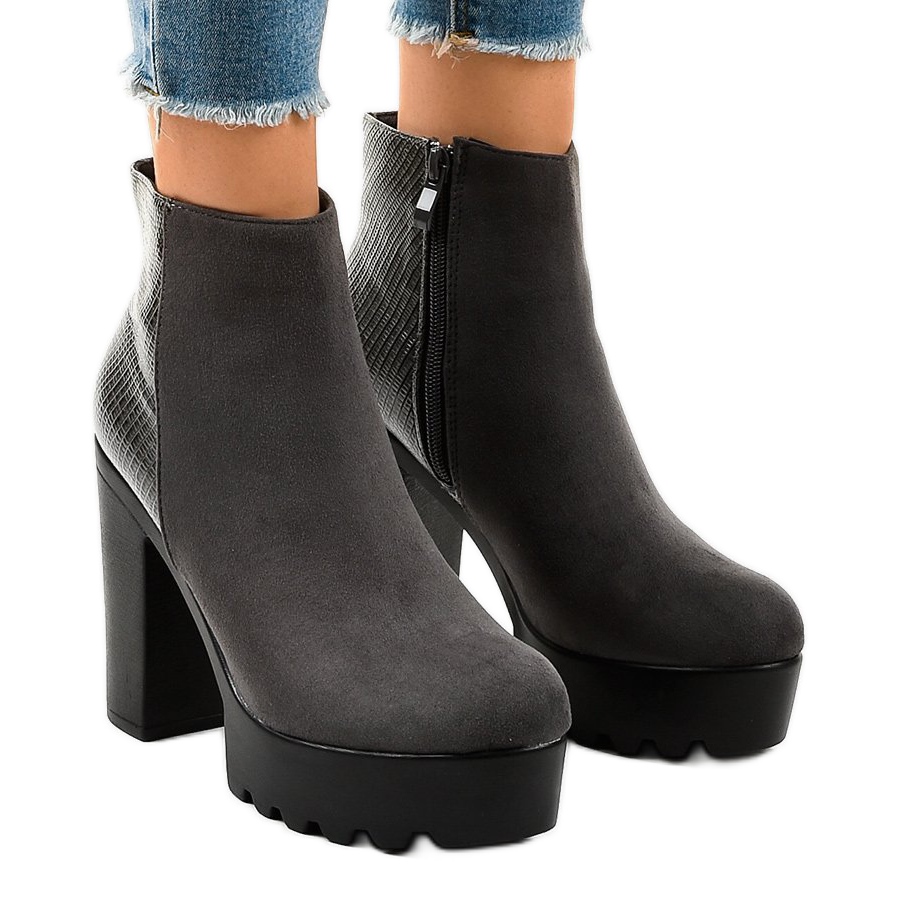 botas grises mujer