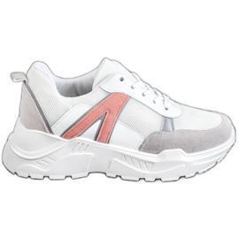 SHELOVET Zapatillas deportivas blanco rosa multicolor