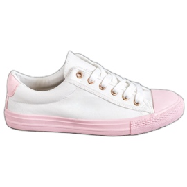 EXQUILY Zapatillas de colores blanco