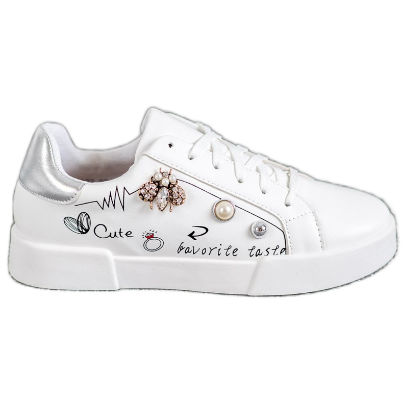 Bestelle Zapatos deportivos con adornos blanco