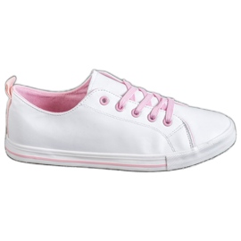 SHELOVET Zapatillas cómodas blanco
