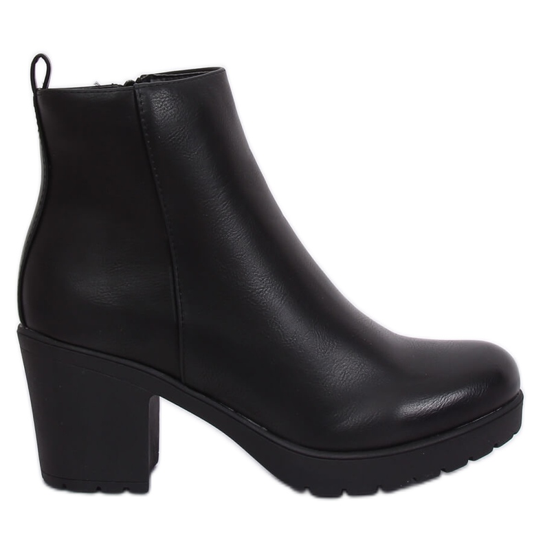 Black BM172 Botas negras de tacón alto lisas negro Black BM172 Botas negras de tacón alto lisas negro