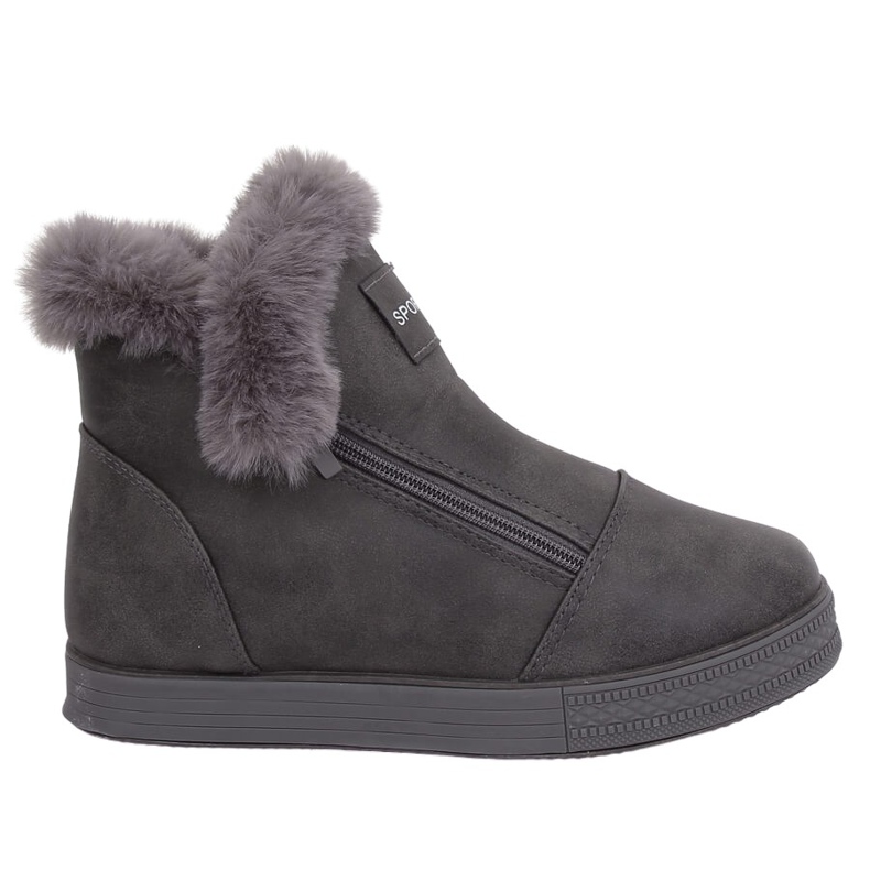 Deportivas tobilleras grises con pelo W19-29 Gris Deportivas tobilleras grises con pelo W19-29 Gris