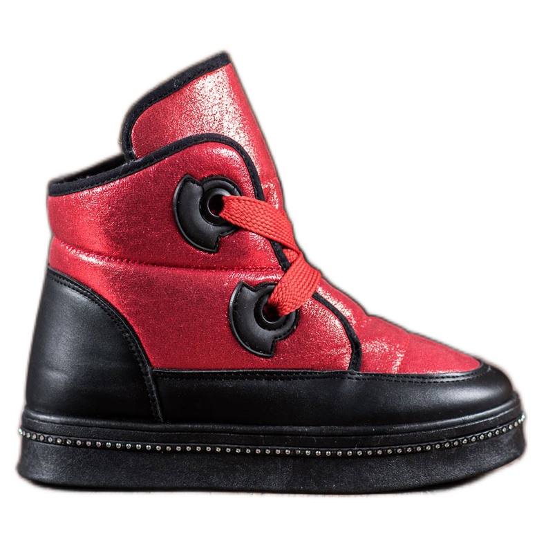 RTX WALK Botas de nieve con cristales rojo