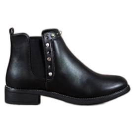 SDS Botines negros con cuentas
